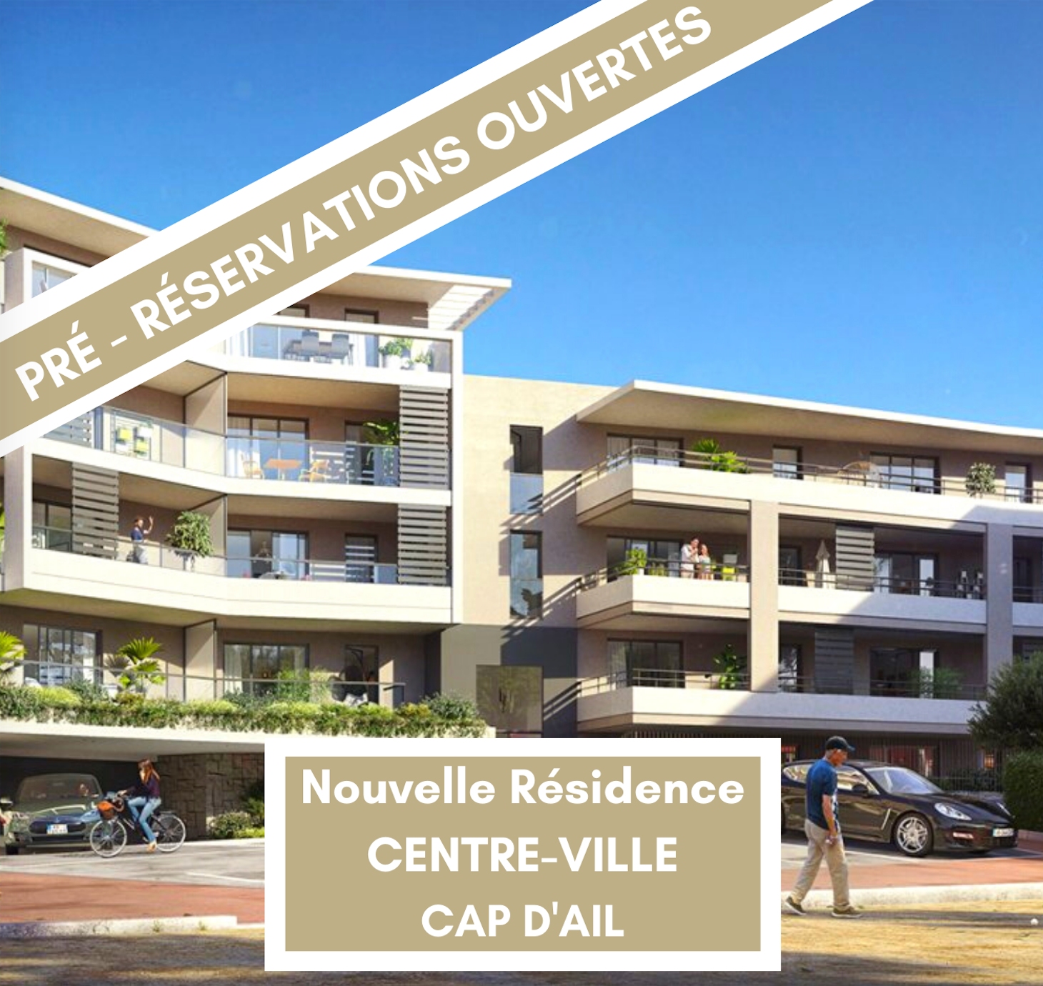 Pré-réservations ouvertes pour programme neuf résidence au centre-ville de CAP D'AIL