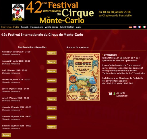 42 ème festival du Cirque à Monaco