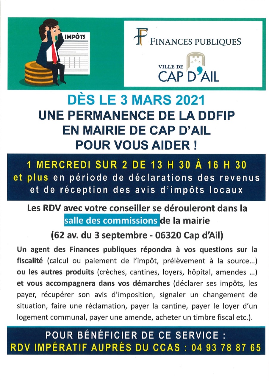 Permanence de la DDFIP / mairie de Cap d'Ail