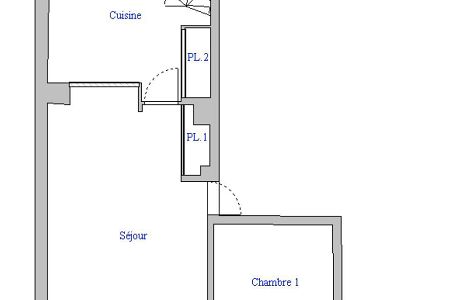 Appartement - 3 pièces - 67 m² - CAP D'AIL - plan rez de chaussée