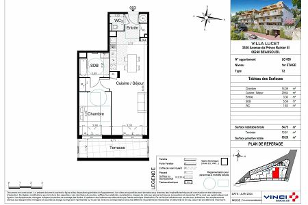 Appartement - 2 pièces - 55 m² - BEAUSOLEIL